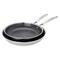 Henckels Paradigm Ceramic 2-pc Stainless Steel Dual Performance Fry Pan Set